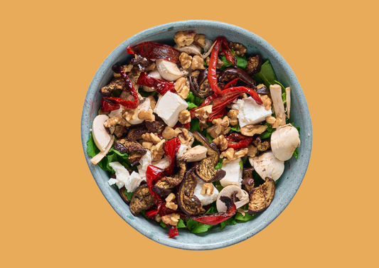 Eggplant & Mushroom Extravaganza Salad